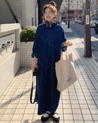 Denim Overfit Maxi Dress