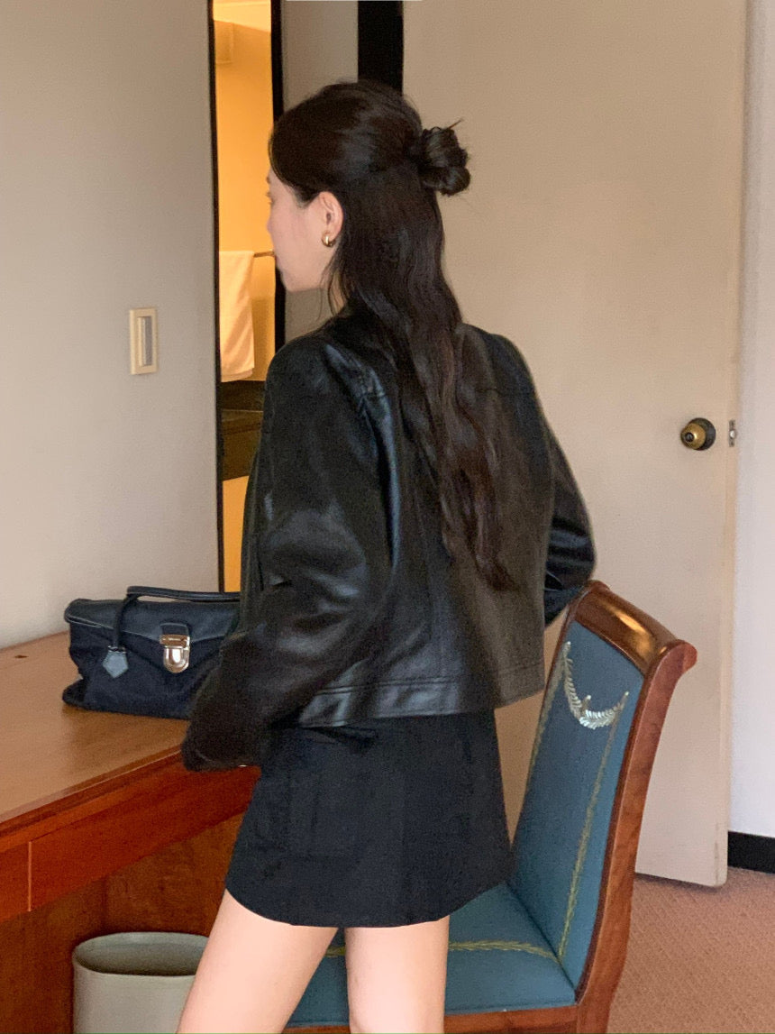 [S,M] Suede Pocket Skirt
