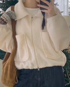 String Boucle Zip-Up