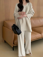 Latte Loose Two-Piece Set