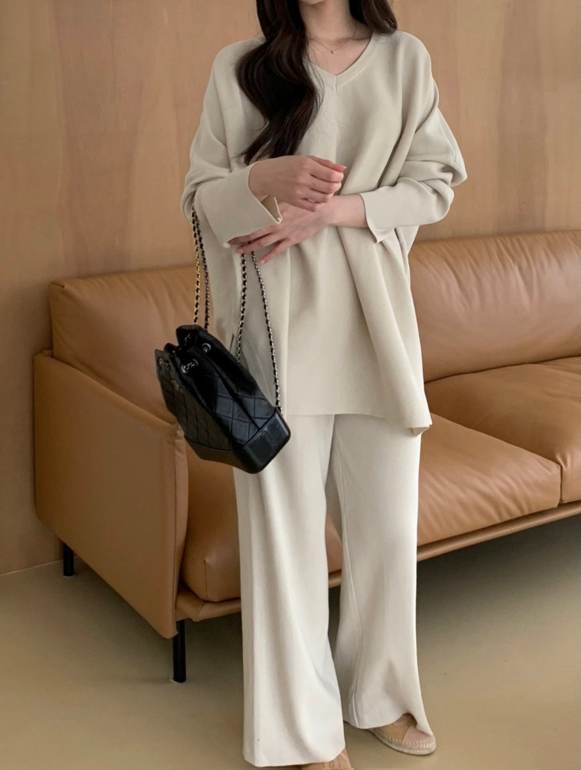 Latte Loose Two-Piece Set