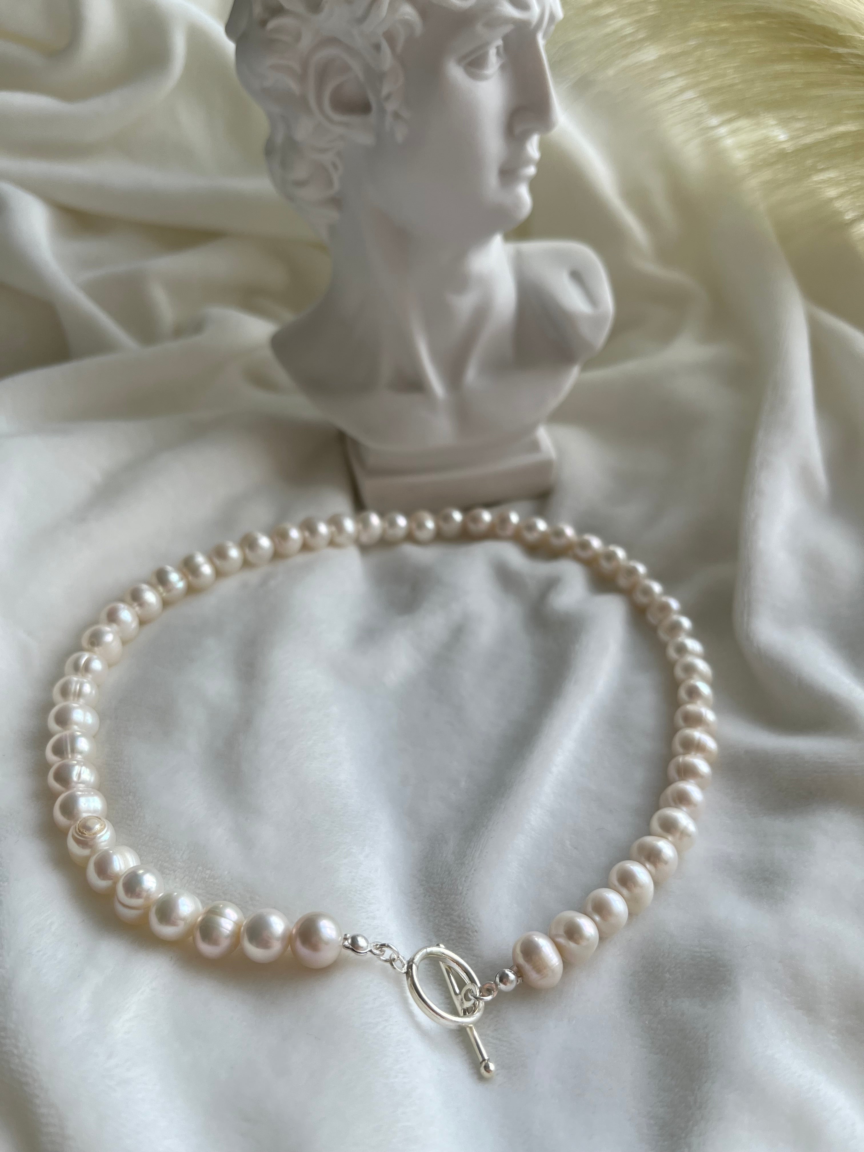 Silver Ugly Freshwater Pearl Necklace