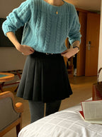 [S,M] Tommy Wool Skirt + Belt