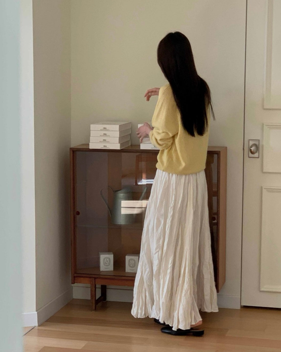 Shy Pleats Maxi Skirt