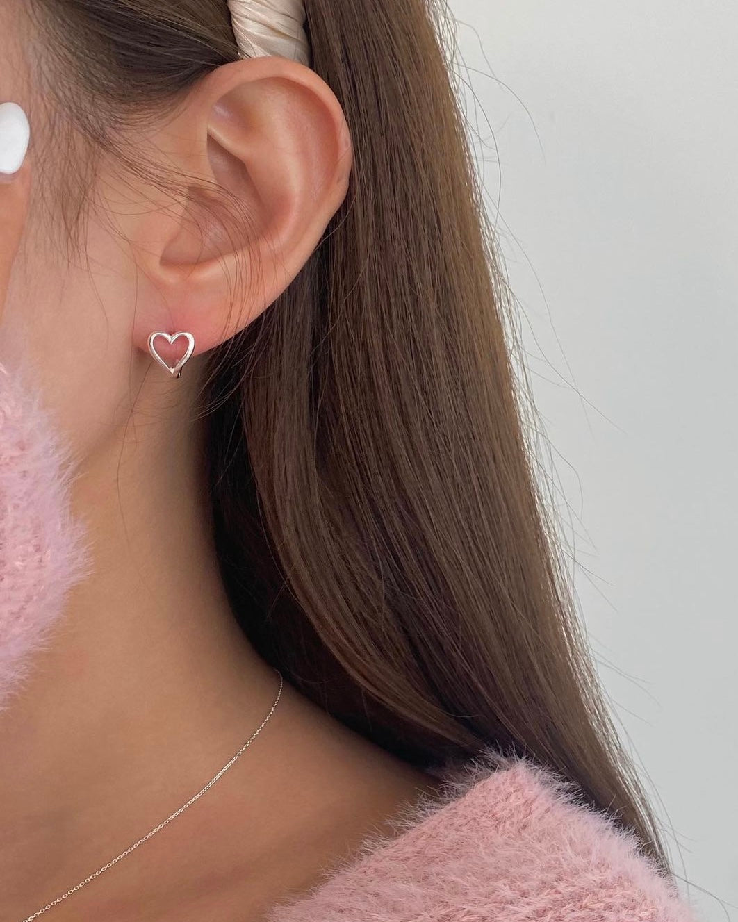 Heart Silver Earrings