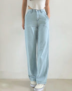 [S,M,L] Lightweight Banding Denim (Light-Wash)