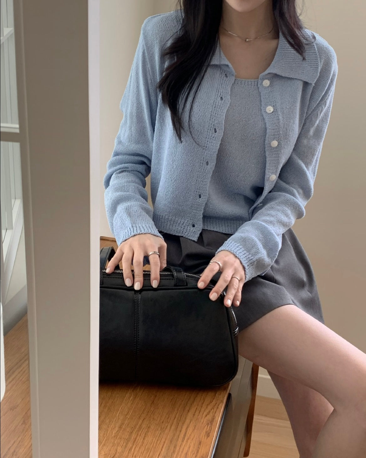 Biela Cardigan Set