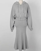 Miranda Hoodie Zip Up & Mermaid Skirt Set