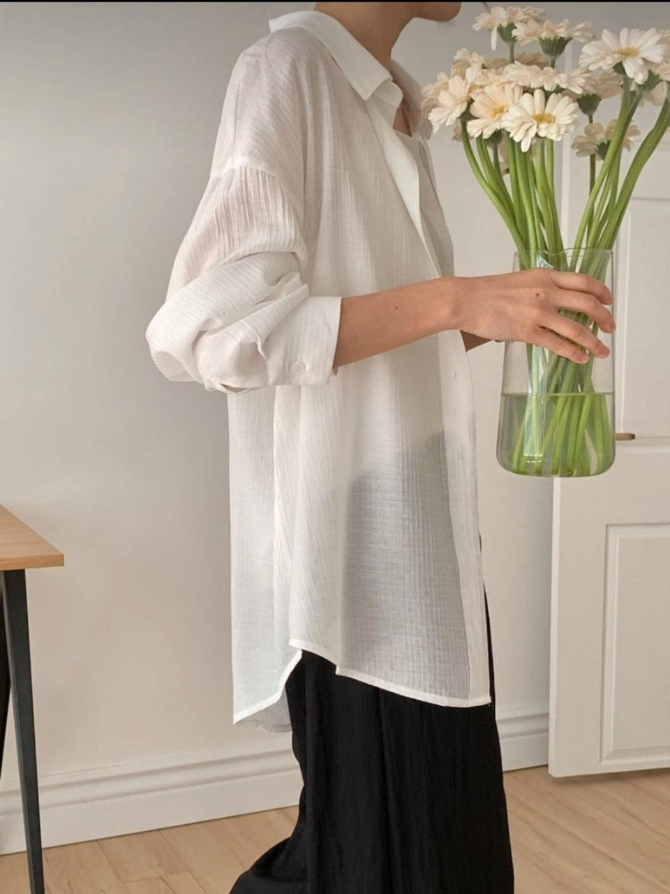 Back Ribbon Oversized Fit Shirt