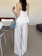 [ Sale Excluded ] Linen Pintuck Two-Piece Set