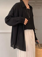Back Ribbon Oversized Fit Shirt