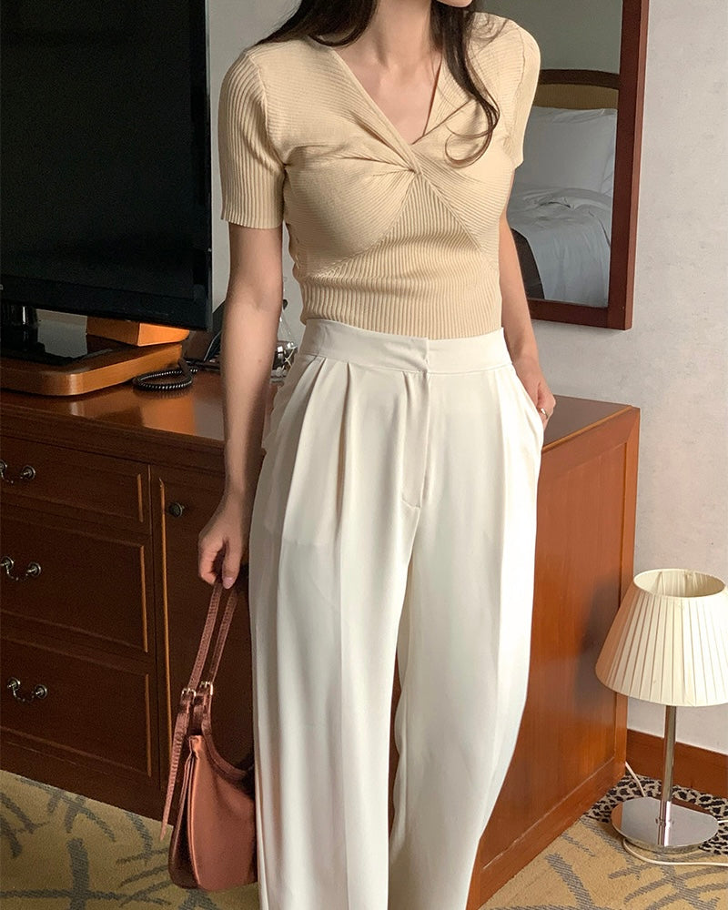 Twist Short Sleeves Knit