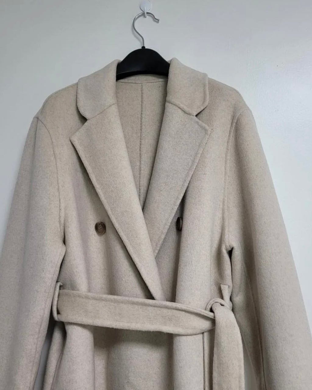 Double Button 100% Wool Coat