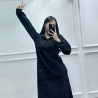 Fleece Hoodie Long Dress