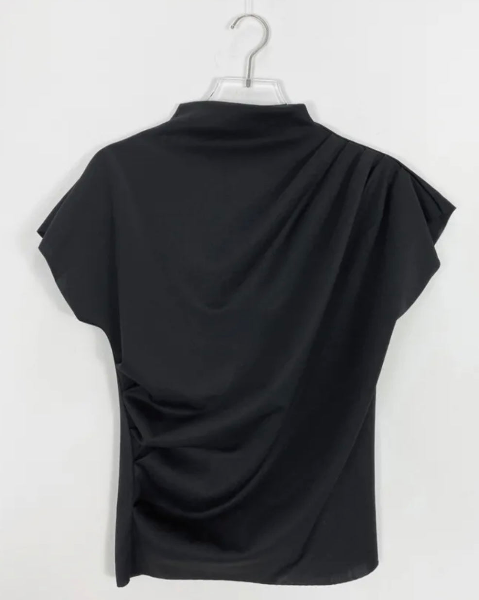 Shirring Half-Neck Top