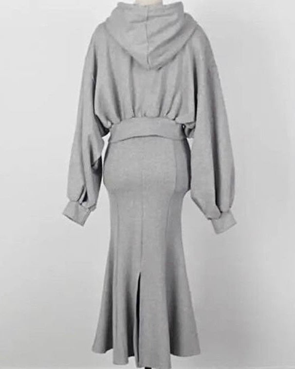 Miranda Hoodie Zip Up & Mermaid Skirt Set