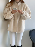 Pocket Loose-Fit Boucle Jacket