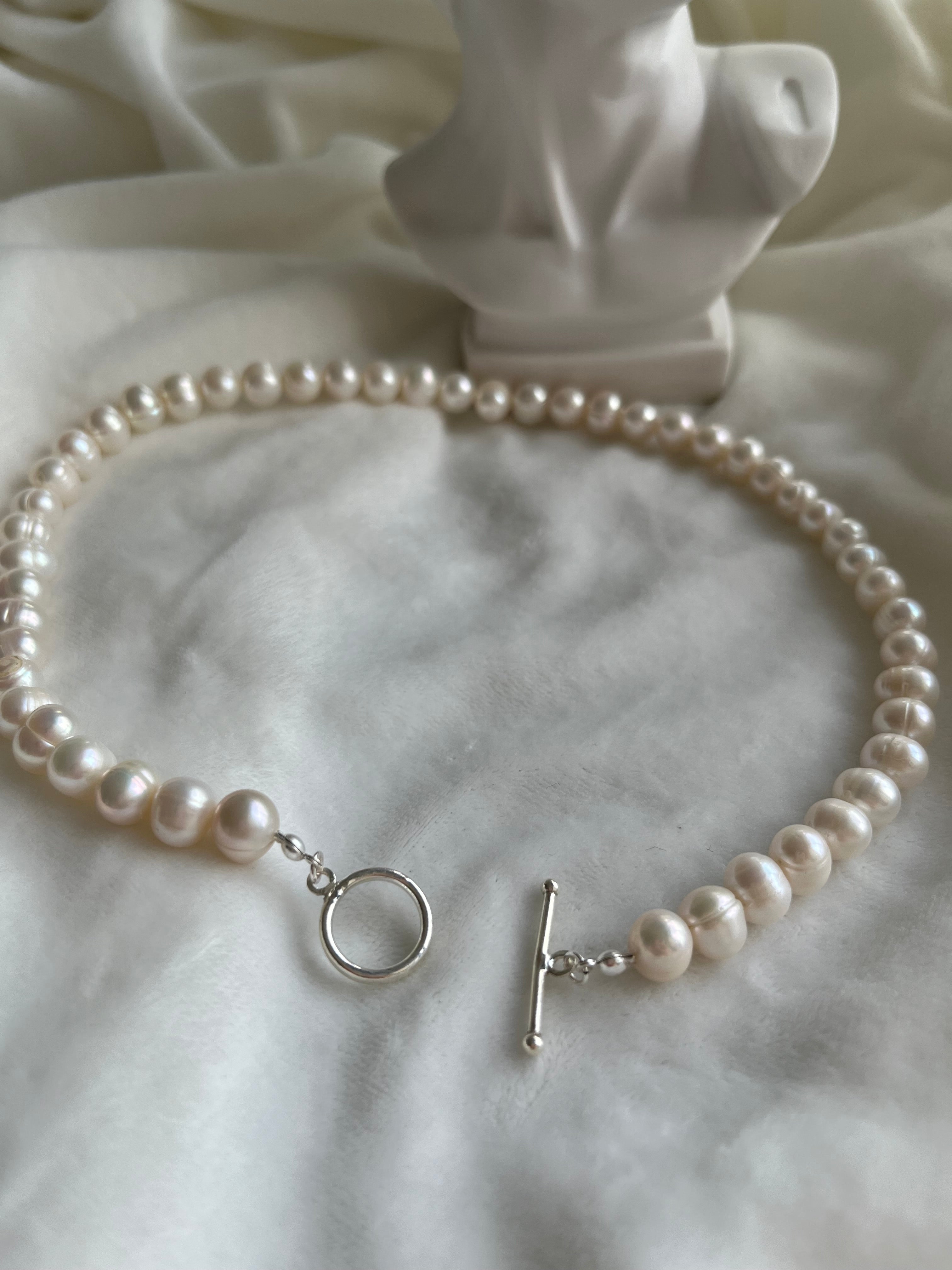 Silver Ugly Freshwater Pearl Necklace