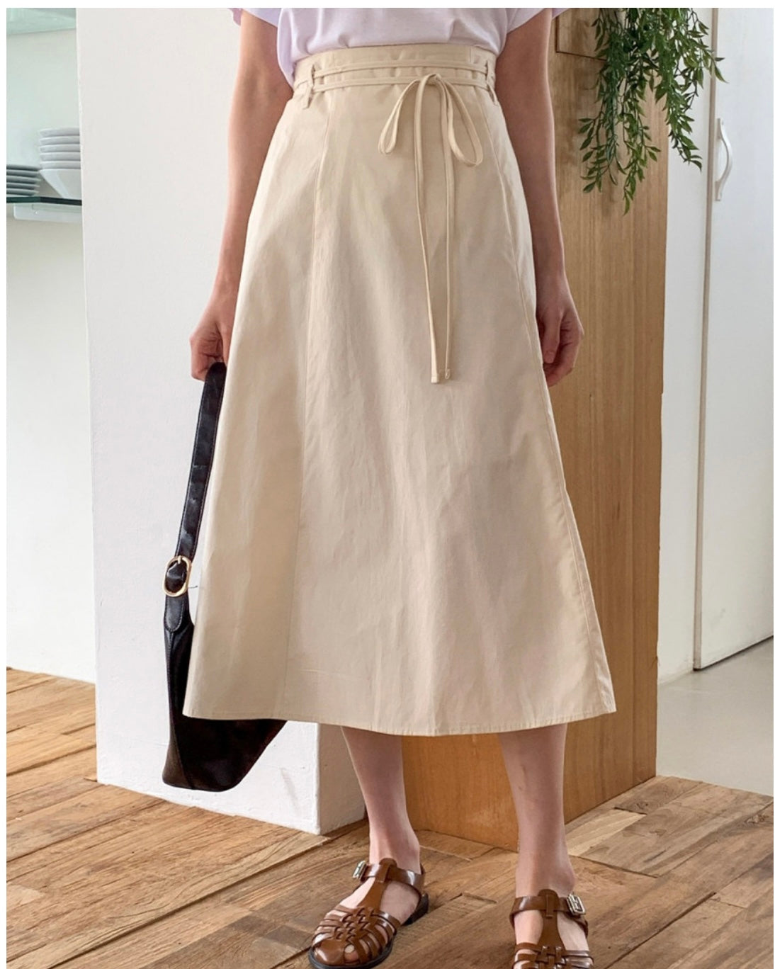 Cotton Ribbon String Skirt