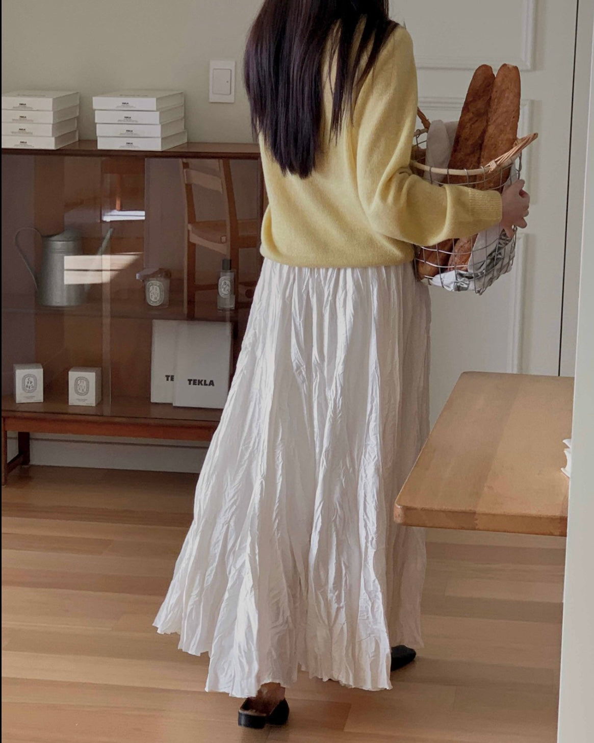 Shy Pleats Maxi Skirt