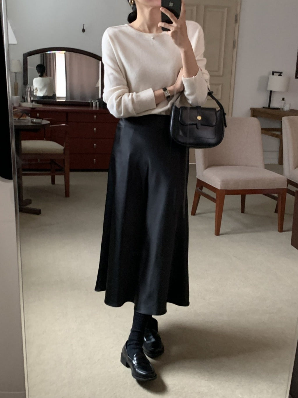 [S,M] Jian Satin Skirt