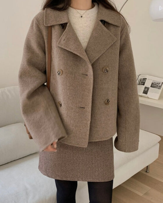Double 90% Wool Short Coat
