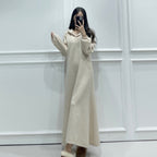 Fleece Hoodie Long Dress