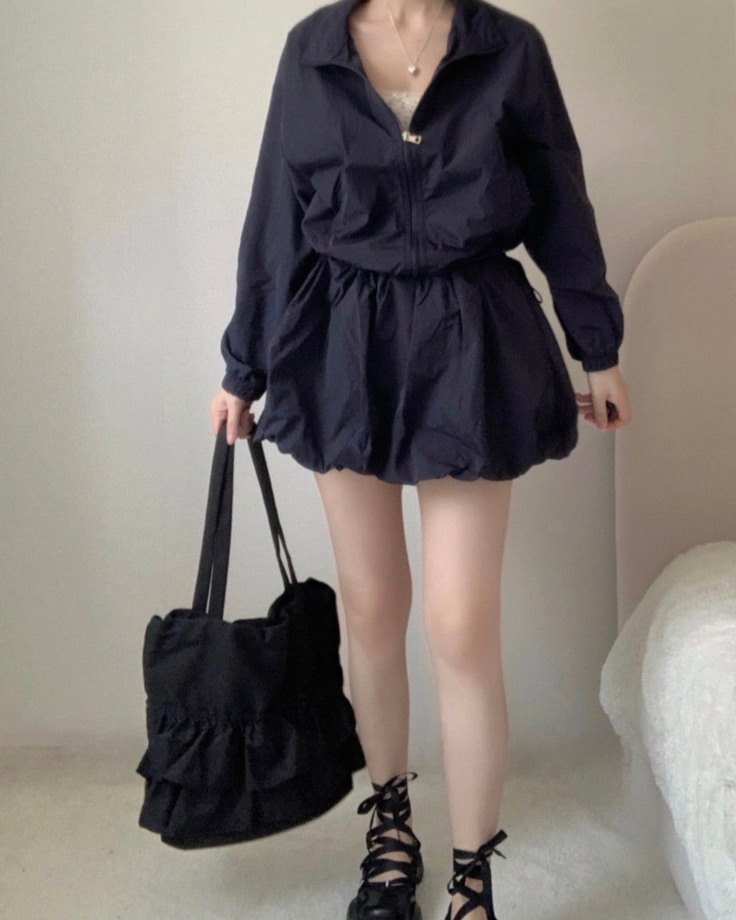 [ Sale Excluded ] Nylon Pumpkin Two-Piece Set