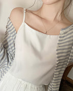 Breezy Striped Cardigan