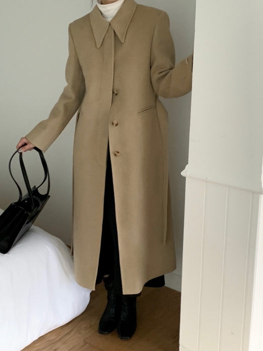 Vin Handmade 90% Wool Coat with Padded Vest