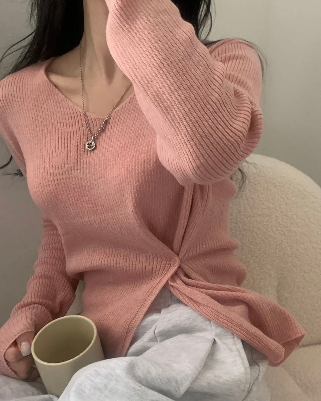 Bamboo Button Knit