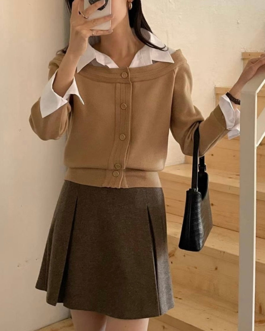 Layered Knit Blouse
