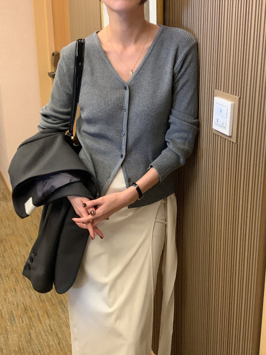 Matcha Ribbed Cardigan