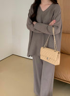 Latte Loose Two-Piece Set