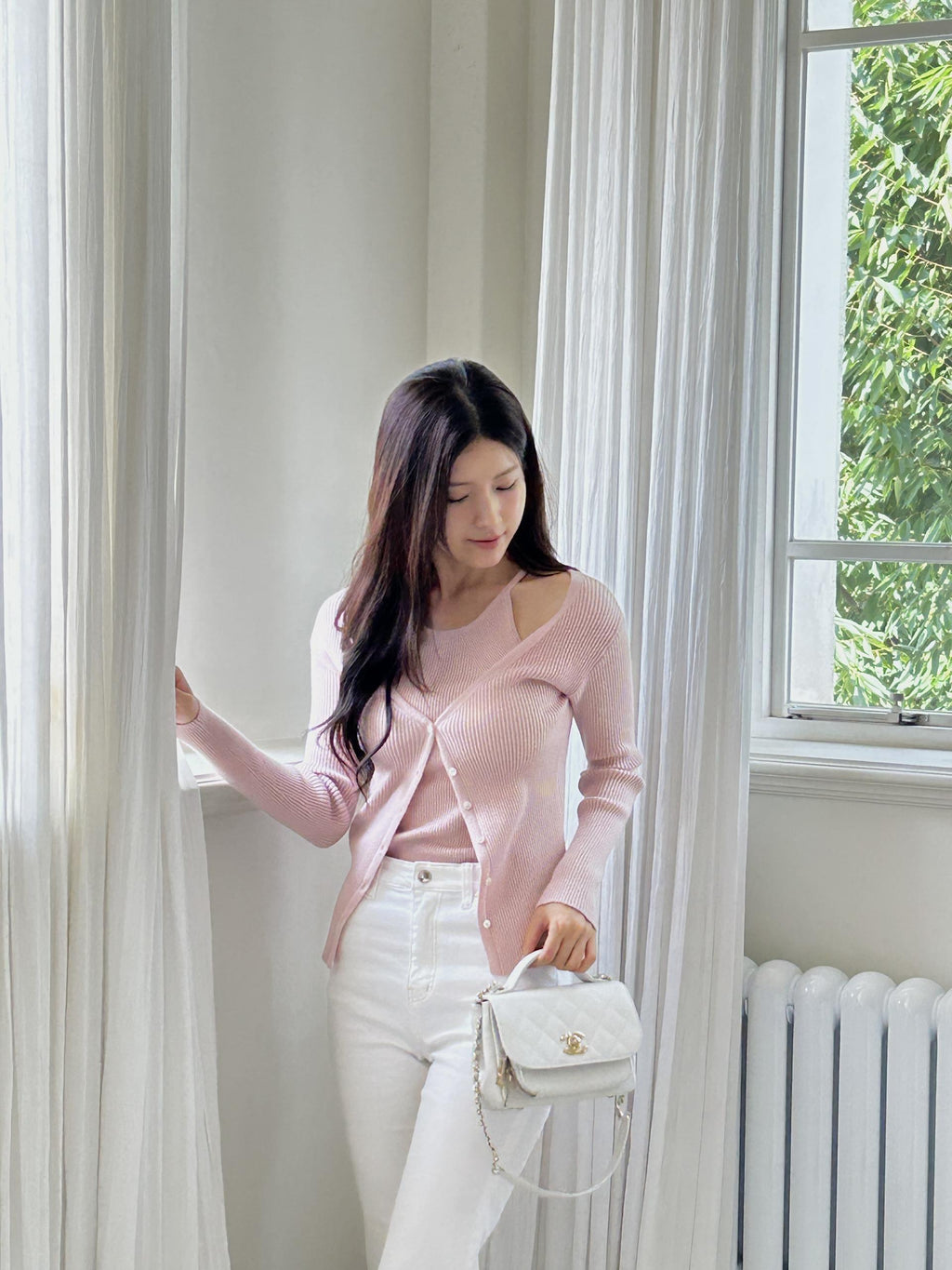 [ Pre-order ] Alisa Halter Sleeveless Cardigan Set