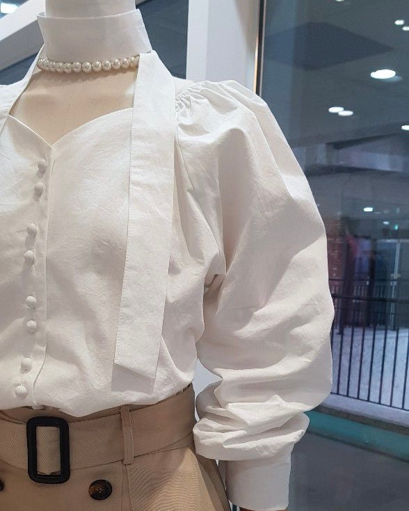 Hershey Tie Blouse