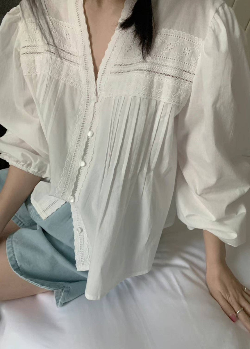 Margaux Lace Trim Blouse