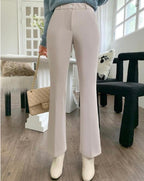 [S,M] Hidden Banding Flared Slacks