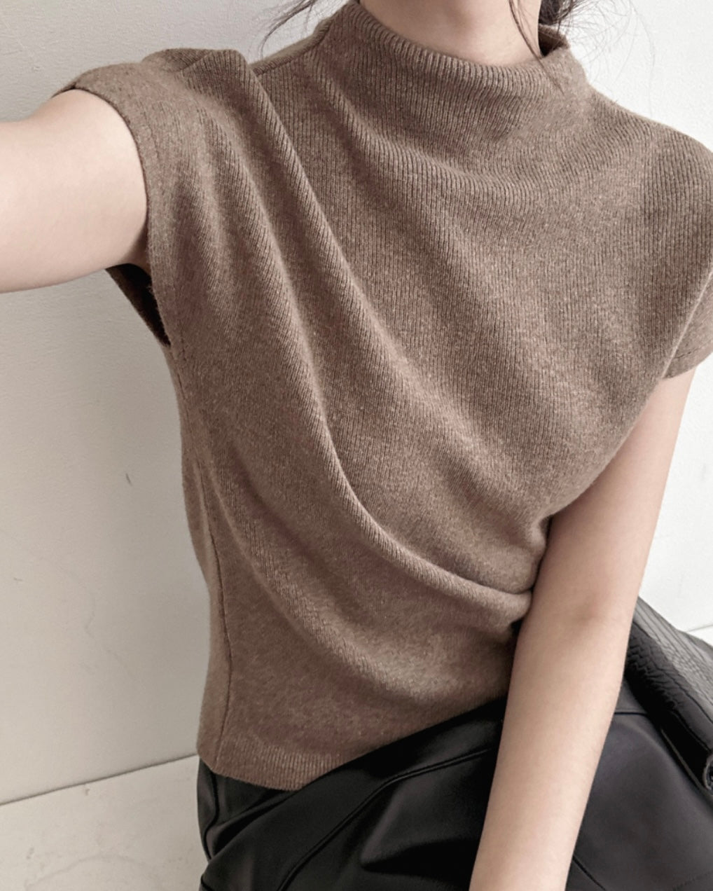 Cashmere Wool Half-Neck Knit