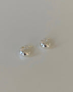 Silver C Volume Earrings