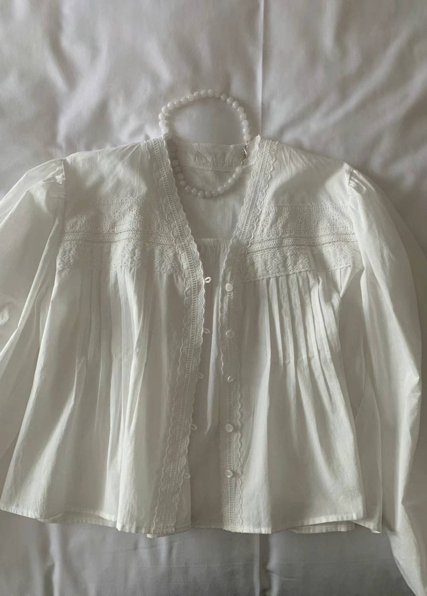 Margaux Lace Trim Blouse