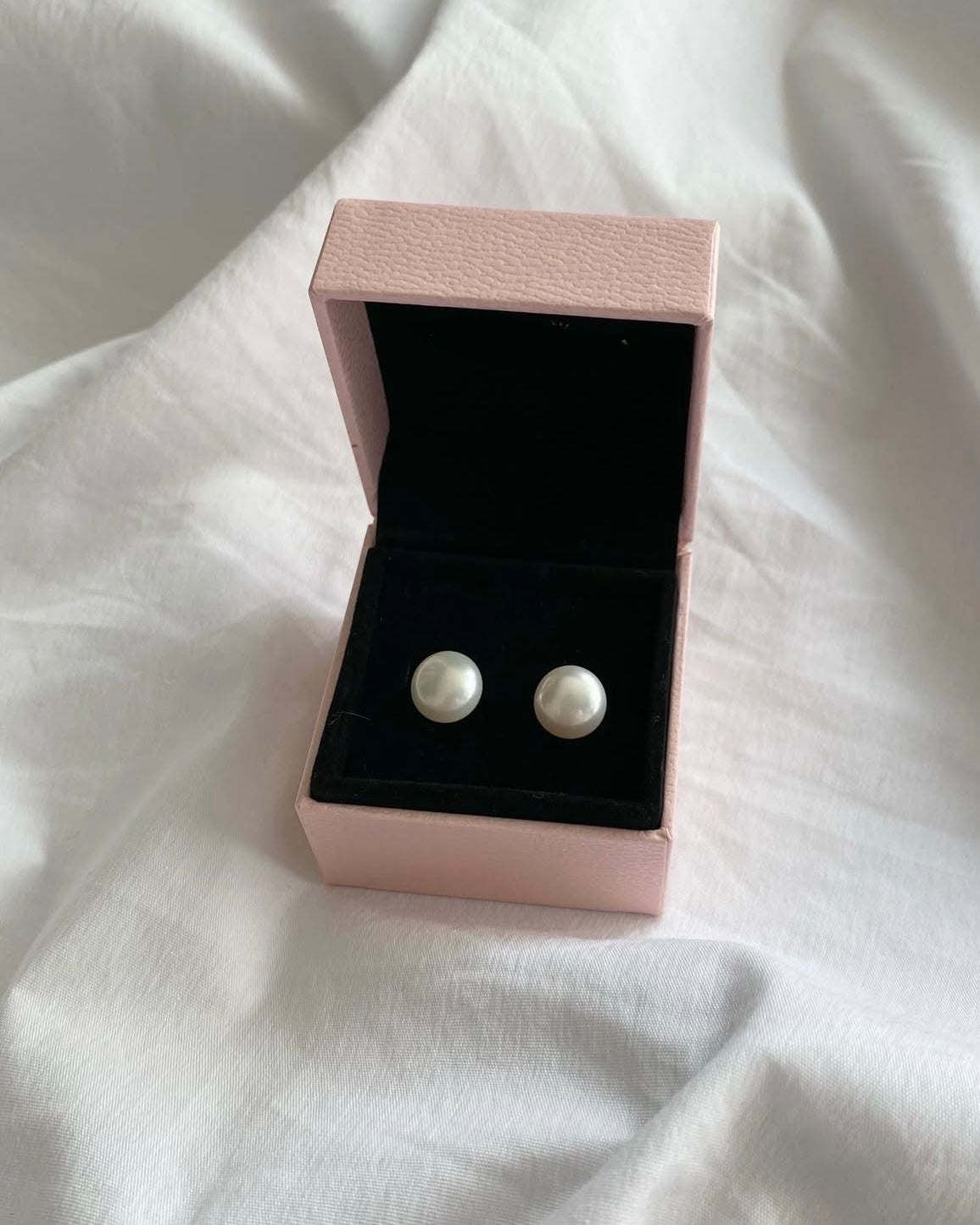 10mm Freshwater Pearl Silver Earrings