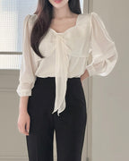 Chiffon Ribbon Blouse
