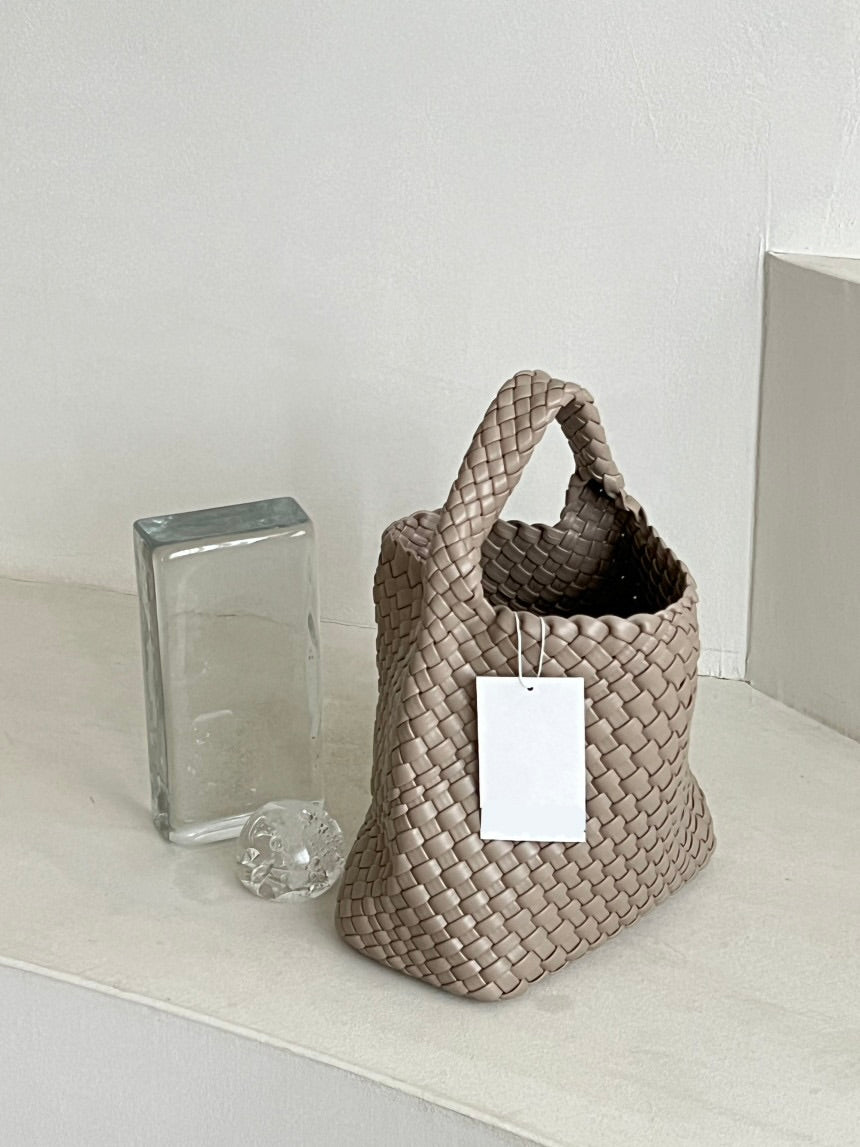 Aria Basket Woven Tote (+Pouch)