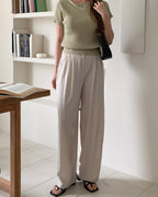 Summer Pin-Tuck Slacks