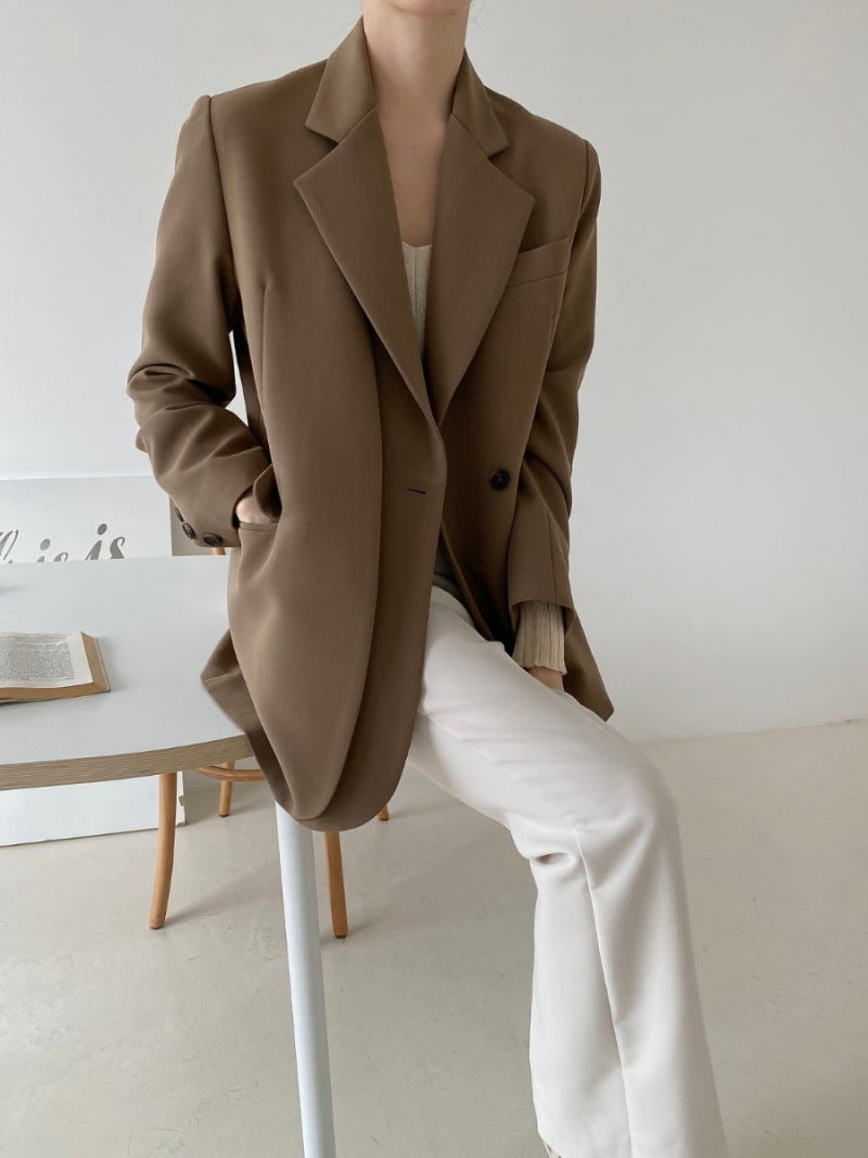 Double-layer One Button Jacket