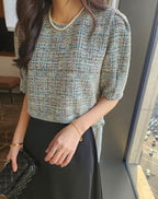 Velours Tweed Blouse