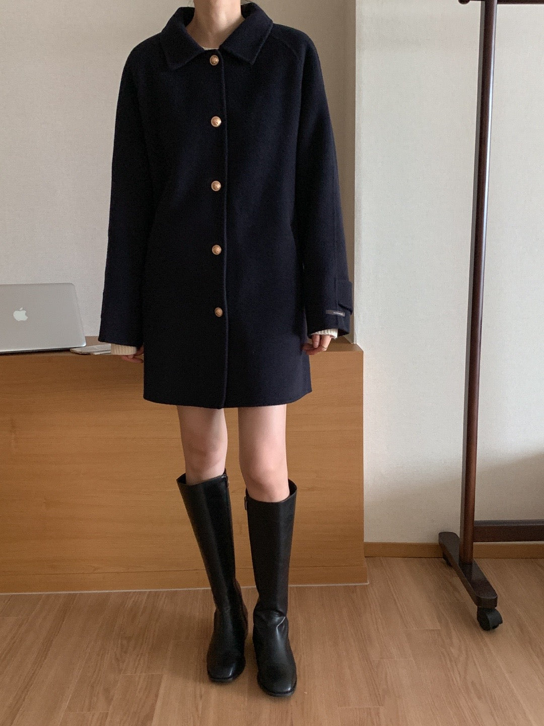 Premium Clair Wool Coat with Inner Padded Vest