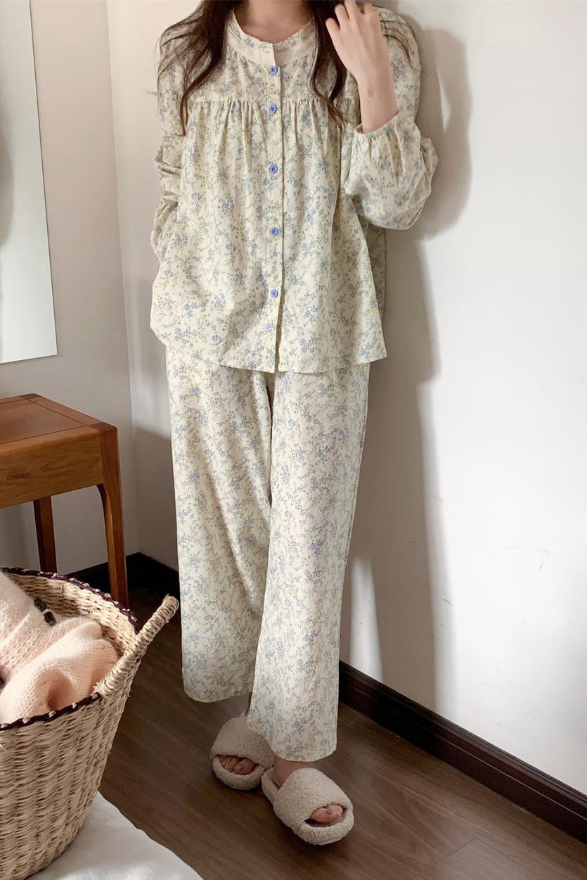 Lavender Cotton Pajamas & Hairband Set
