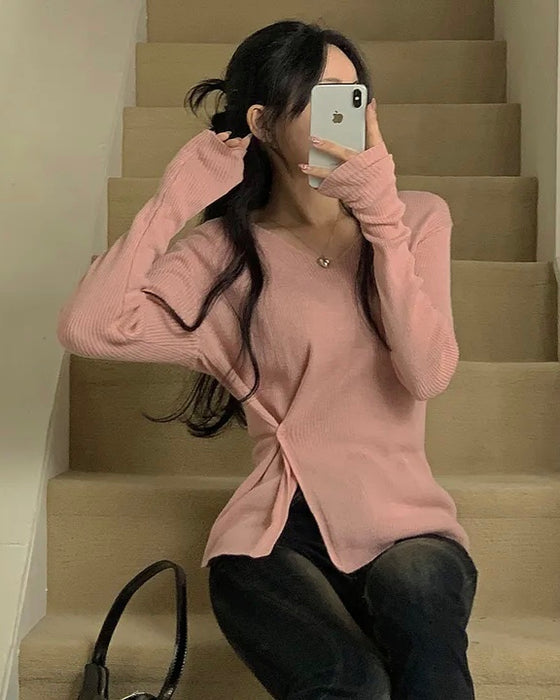 Bamboo Button Knit